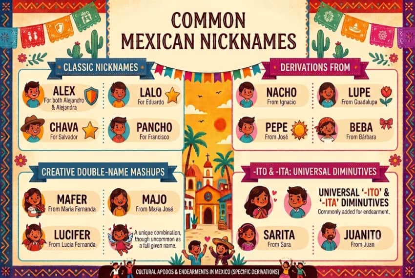 Mexican nicknames graphic