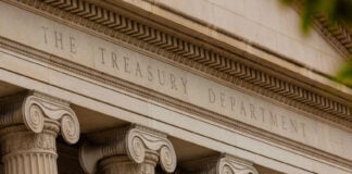 The US Treasury building