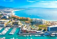 Cabo San Lucas Marina and bay beyond