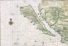 1650 map showing California as an island