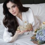 Miss Universe from Mexico, Fátima Bosch, with her crown