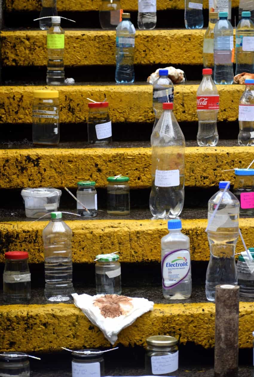 Water samples in Guadalajara to show the city's toxic water crisis
