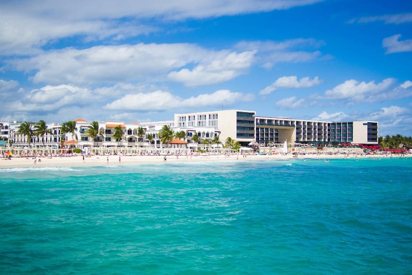 On the beach in Playa del Carmen