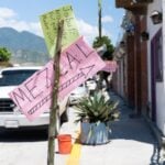 Sign for mezcal tasting in Oaxaca
