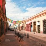 empty street in Querétaro, México