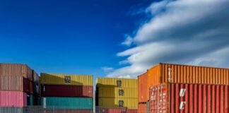 Truck carrying cargo