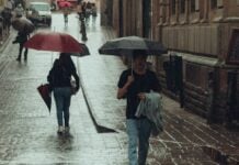rainy street scene