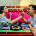 Couple enjoying ice cream in Mexico City