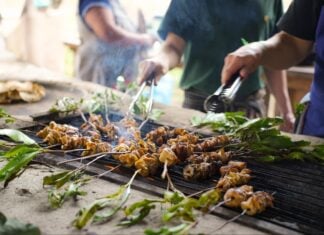 Grilling at Rancho Tejuan in Morelos