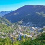 Puerto Vallarta, with the city shown nestled amid surrounding hills