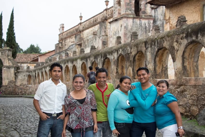 Friends together in Mexico