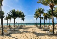 On the beach in Playa del Carmen, Quintana Roo