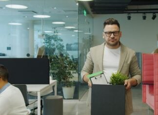person at office