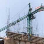 Construction of a luxury apartment building on Insurgentes Centro Avenue in Mexico City, August 2026