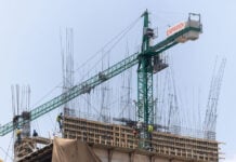 Construction of a luxury apartment building on Insurgentes Centro Avenue in Mexico City, August 2026
