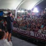 Sheinbaum speaks to a group of retired women in México state.