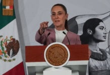 President Sheinbaum at her morning press conference August 28
