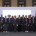 Sheinbaum with Conade Chief Rommel Pacheco and Mexican athletes