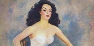 María Félix portrait by Diego Rivera