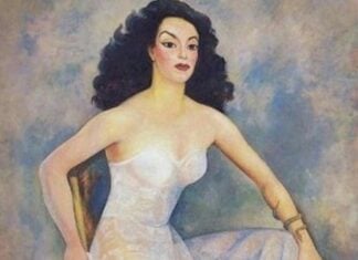 María Félix portrait by Diego Rivera