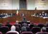Hugo Aguilar leads a Supreme Court (SJCN) session on August 24, 2026