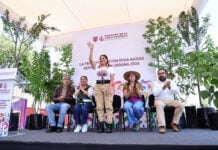 Clara Brugada tree-planting annuncement