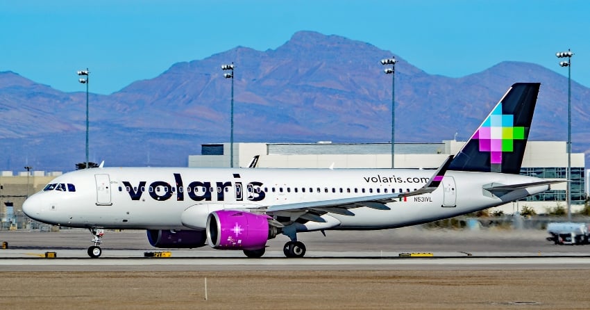 Volaris plane on the tarmac