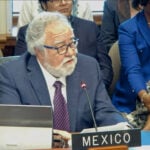 Alejandro Encinas at the August OAS meeting