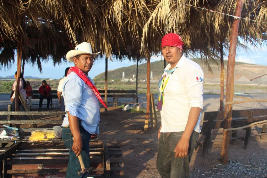 Yoreme village activists in Ohuira Bay, Sinaloa