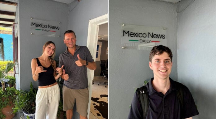 MND CEO Travis Bembenek with interns Zella and Jared Tucker