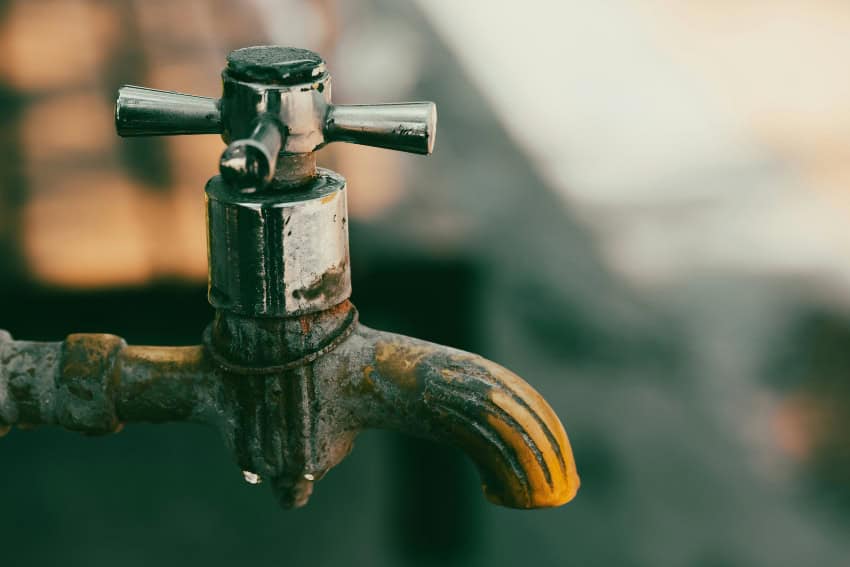 Rusty water tap