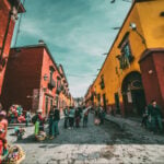 Locals and visitors mingle on the streets of San Miguel's Centro neighborhood.