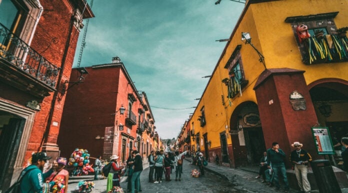 Locals and visitors mingle on the streets of San Miguel's Centro neighborhood.