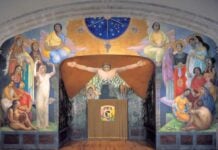 Diego Rivera's "La Creación" at the Antiguo Colegio de San Ildefonso.