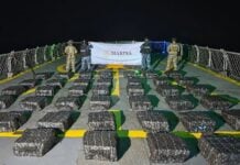 cocaine packages seized by Mexico's Navy