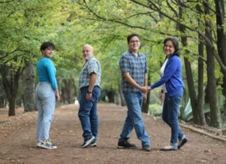 Mexican family walk in the US