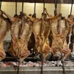 Cabrito being cooked in Nuevo León