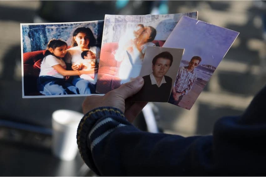 A family photo of those who were lost during an earthquake in Mexico.
