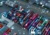 Smart logistics concept. Communication network. Digital transformation.