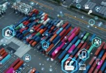 Smart logistics concept. Communication network. Digital transformation.