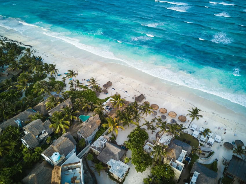 Tulum beachfront neighborhood