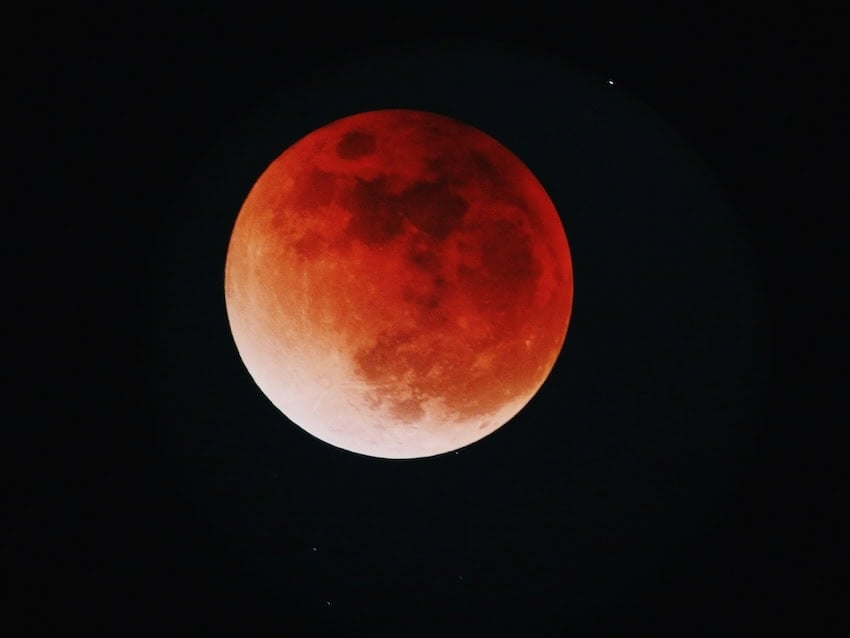 A partial lunar eclipse.