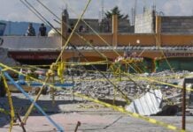 rubble following an explosion