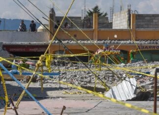 rubble following an explosion