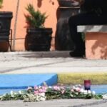 Memorial by location of murder of Spanish exchange student in Morelos, Mexico