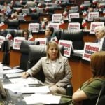 Members of the National Action Party (PAN), staged a protest on the Senate floor under the argument that this amendment to the Constitution represents a betrayal of migrants.