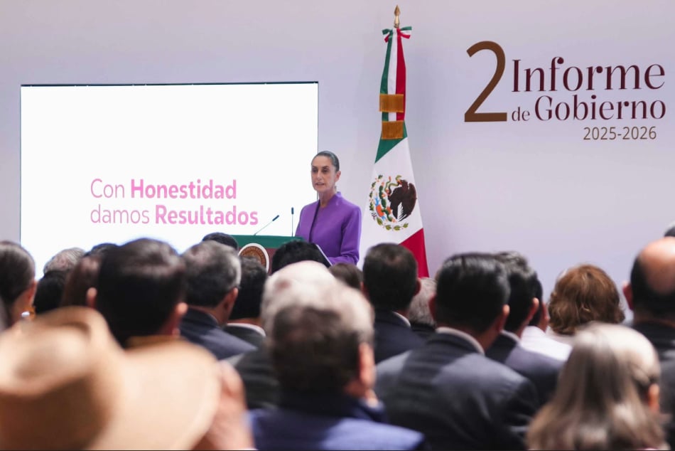 President Claudia Sheinbaum at her second annual government report