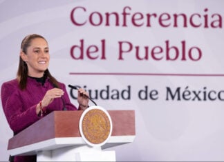 President Sheinbaum at her September 3 mañanera press conference.