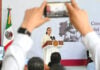 Prsident Claudia Sheinbaum at her Sept. 25 mañanera press conference.