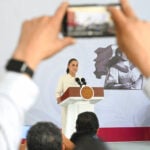 Prsident Claudia Sheinbaum at her Sept. 25 mañanera press conference.